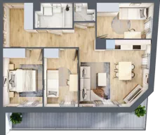 4 pokoje, mieszkanie 66,26 m², piętro 2, oferta nr A/76, Osiedle Międzyleska 3, Wrocław, Tarnogaj, Krzyki, ul. Międzyleska