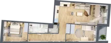 3 pokoje, mieszkanie 66,89 m², piętro 2, oferta nr A/74, Osiedle Międzyleska 3, Wrocław, Tarnogaj, Krzyki, ul. Międzyleska