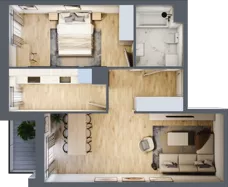 2 pokoje, mieszkanie 54,26 m², piętro 2, oferta nr A/28, Osiedle Międzyleska 3, Wrocław, Tarnogaj, Krzyki, ul. Międzyleska