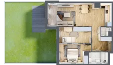 3 pokoje, mieszkanie 65,39 m², parter, oferta nr A/3, Osiedle Międzyleska 3, Wrocław, Tarnogaj, Krzyki, ul. Międzyleska