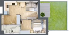 2 pokoje, mieszkanie 42,67 m², piętro 3, oferta nr A/109, Osiedle Międzyleska 3, Wrocław, Tarnogaj, Krzyki, ul. Międzyleska