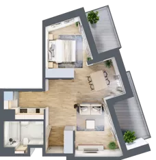 1 pokój, mieszkanie 45,20 m², piętro 2, oferta nr A/31, Apartamenty Grzybowska 11, Warszawa, Śródmieście, Śródmieście Północne, ul. Grzybowska 11
