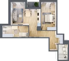 3 pokoje, mieszkanie 66,00 m², piętro 1, oferta nr A/19, Apartamenty Grzybowska 11, Warszawa, Śródmieście, Śródmieście Północne, ul. Grzybowska 11