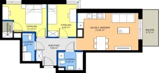 3 pokoje, mieszkanie 58,67 m², parter, oferta nr B/30, Bokserska 71 etap 2.2, Warszawa, Ursynów, Wyczółki, ul. Bokserska 71