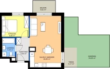 2 pokoje, mieszkanie 45,75 m², parter, oferta nr C/66, Bokserska 71 etap 2.2, Warszawa, Ursynów, Wyczółki, ul. Bokserska 71