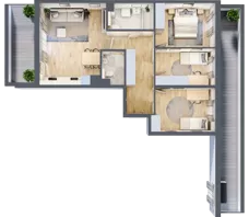 4 pokoje, mieszkanie 78,61 m², piętro 1, oferta nr A/5, Osiedle Urbino 4, Warszawa, Włochy, Raków, ul. Szybka