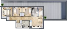 4 pokoje, mieszkanie 74,51 m², piętro 1, oferta nr A/10, Osiedle Urbino 4, Warszawa, Włochy, Raków, ul. Szybka