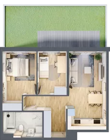 3 pokoje, mieszkanie 59,37 m², parter, oferta nr A/37, Osiedle Urbino 4, Warszawa, Włochy, Raków, ul. Szybka