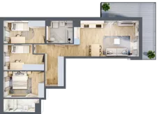 4 pokoje, mieszkanie 74,27 m², piętro 5, oferta nr B/36, Osiedle Urbino 4, Warszawa, Włochy, Raków, ul. Szybka
