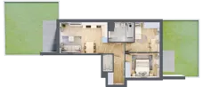 3 pokoje, mieszkanie 57,38 m², parter, oferta nr B/37, Osiedle Urbino 4, Warszawa, Włochy, Raków, ul. Szybka