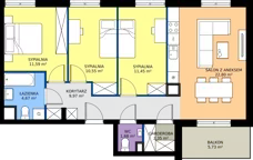 4 pokoje, mieszkanie 75,06 m², piętro 1, oferta nr E/9, Rapsodia 3, Wrocław, Karłowice-Różanka, Różanka, ul. Wołowska