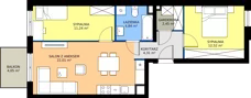 3 pokoje, mieszkanie 57,37 m², piętro 6, oferta nr E/111, Rapsodia 3, Wrocław, Karłowice-Różanka, Różanka, ul. Wołowska