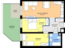 3 pokoje, mieszkanie 56,16 m², parter, oferta nr E/112, Rapsodia 3, Wrocław, Karłowice-Różanka, Różanka, ul. Wołowska