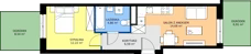 2 pokoje, mieszkanie 38,35 m², parter, oferta nr H/4, Apartamenty Park Matecznego etap 2.2, Kraków, Podgórze, Mateczny, ul. Orawska