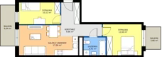 3 pokoje, mieszkanie 54,69 m², piętro 1, oferta nr H/37, Apartamenty Park Matecznego etap 2.2, Kraków, Podgórze, Mateczny, ul. Orawska