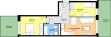 3 pokoje, mieszkanie 53,30 m², parter, oferta nr H/1, Apartamenty Park Matecznego etap 2.2, Kraków, Podgórze, Mateczny, ul. Orawska