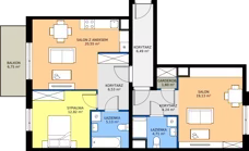 3 pokoje, mieszkanie 81,20 m², piętro 2, oferta nr H/23, Apartamenty Park Matecznego etap 2.2, Kraków, Podgórze, Mateczny, ul. Orawska