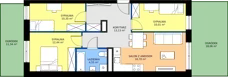 4 pokoje, mieszkanie 67,18 m², parter, oferta nr H/55, Apartamenty Park Matecznego etap 2.2, Kraków, Podgórze, Mateczny, ul. Orawska