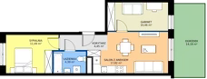 3 pokoje, mieszkanie 48,61 m², parter, oferta nr I/14, Apartamenty Park Matecznego etap 2.2, Kraków, Podgórze, Mateczny, ul. Orawska