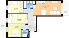 4 pokoje, mieszkanie 70,78 m², piętro 1, oferta nr IV/11, Olchowy Park etap 1 i 4, Warszawa, Białołęka, Kobiałka, ul. Mańkowska