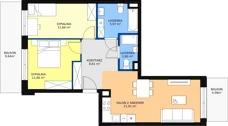 3 pokoje, mieszkanie 62,04 m², piętro 2, oferta nr IV/37, Olchowy Park etap 1 i 4, Warszawa, Białołęka, Kobiałka, ul. Mańkowska