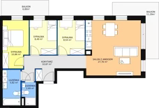 4 pokoje, mieszkanie 74,64 m², piętro 1, oferta nr IV/52, Olchowy Park etap 1 i 4, Warszawa, Białołęka, Kobiałka, ul. Mańkowska
