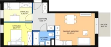 3 pokoje, mieszkanie 51,38 m², piętro 1, oferta nr VI/99, Nova Viva Garden, Warszawa, Białołęka, Brzeziny, ul. Włodkowica 9