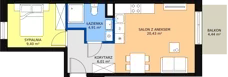 2 pokoje, mieszkanie 40,83 m², piętro 2, oferta nr VI/27, Nova Viva Garden, Warszawa, Białołęka, Brzeziny, ul. Włodkowica 9