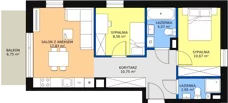 3 pokoje, mieszkanie 55,43 m², piętro 1, oferta nr VI/66, Nova Viva Garden, Warszawa, Białołęka, Brzeziny, ul. Włodkowica 9