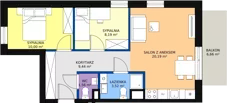 3 pokoje, mieszkanie 53,31 m², piętro 2, oferta nr VI/100, Nova Viva Garden, Warszawa, Białołęka, Brzeziny, ul. Włodkowica 9