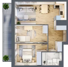 3 pokoje, mieszkanie 53,64 m², piętro 2, oferta nr I/11, Neo Nova Ochota, Warszawa, Włochy, Raków, ul. Łopuszańska 36A