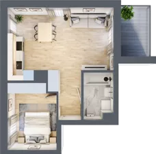 2 pokoje, mieszkanie 43,61 m², piętro 1, oferta nr XI/4, Metro Art 11, Warszawa, Praga Południe, Kamionek, ul. Żupnicza / Chodakowska