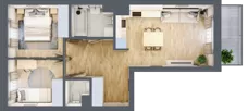 3 pokoje, mieszkanie 52,57 m², piętro 5, oferta nr XI/46, Metro Art 11, Warszawa, Praga Południe, Kamionek, ul. Żupnicza / Chodakowska
