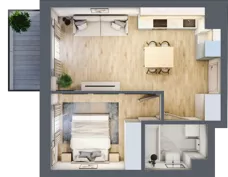 2 pokoje, mieszkanie 36,94 m², piętro 5, oferta nr XI/68, Metro Art 11, Warszawa, Praga Południe, Kamionek, ul. Żupnicza / Chodakowska