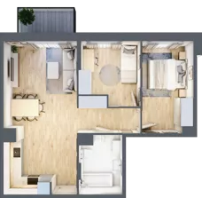 3 pokoje, mieszkanie 56,93 m², piętro 1, oferta nr VII/22, Olchowy Park 7, Warszawa, Białołęka, Kobiałka, ul. Marii Callas 4A