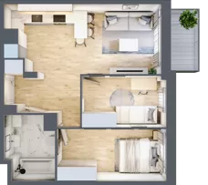 3 pokoje, mieszkanie 50,23 m², piętro 2, oferta nr VII/40, Olchowy Park 7, Warszawa, Białołęka, Kobiałka, ul. Marii Callas 4A