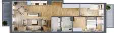 3 pokoje, mieszkanie 70,42 m², piętro 2, oferta nr VII/41, Olchowy Park 7, Warszawa, Białołęka, Kobiałka, ul. Marii Callas 4A