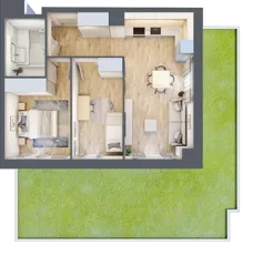 3 pokoje, mieszkanie 53,17 m², parter, oferta nr II/44, Neo Nova Ochota 2, Warszawa, Włochy, Raków, ul. Łopuszańska 36B