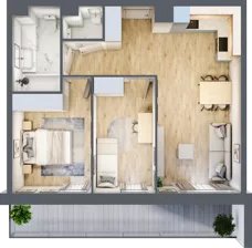 3 pokoje, mieszkanie 55,93 m², piętro 3, oferta nr II/63, Neo Nova Ochota 2, Warszawa, Włochy, Raków, ul. Łopuszańska 36B