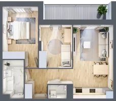 3 pokoje, mieszkanie 56,90 m², piętro 2, oferta nr VI/27, Neo Nova Ochota 6, Warszawa, Włochy, Raków, ul. Opackiego