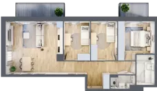 4 pokoje, mieszkanie 76,54 m², piętro 2, oferta nr VI/28, Neo Nova Ochota 6, Warszawa, Włochy, Raków, ul. Opackiego