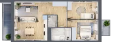 3 pokoje, mieszkanie 60,78 m², piętro 2, oferta nr VI/29, Neo Nova Ochota 6, Warszawa, Włochy, Raków, ul. Opackiego