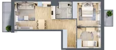 3 pokoje, mieszkanie 54,78 m², piętro 4, oferta nr VI/81, Neo Nova Ochota 6, Warszawa, Włochy, Raków, ul. Opackiego