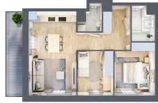 3 pokoje, mieszkanie 52,63 m², piętro 2, oferta nr VI/114, Neo Nova Ochota 6, Warszawa, Włochy, Raków, ul. Opackiego