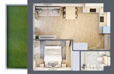 2 pokoje, mieszkanie 34,69 m², parter, oferta nr VI/104, Viva Piast 6, Kraków, Mistrzejowice, ul. Powstańców