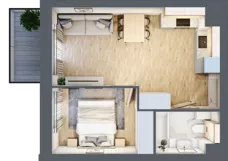 2 pokoje, mieszkanie 34,74 m², piętro 1, oferta nr VI/112, Viva Piast 6, Kraków, Mistrzejowice, ul. Powstańców