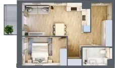 2 pokoje, mieszkanie 44,67 m², piętro 3, oferta nr VI/125, Viva Piast 6, Kraków, Mistrzejowice, ul. Powstańców