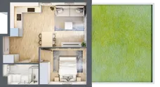 2 pokoje, mieszkanie 35,30 m², parter, oferta nr VII/2, Nova Viva Garden 7, Warszawa, Białołęka, Brzeziny, ul. Pawła Włodkowica 11C