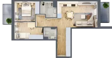3 pokoje, mieszkanie 56,32 m², piętro 1, oferta nr VII/20, Nova Viva Garden 7, Warszawa, Białołęka, Brzeziny, ul. Pawła Włodkowica 11C