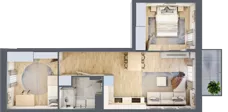 3 pokoje, mieszkanie 49,25 m², piętro 2, oferta nr VII/49, Nova Viva Garden 7, Warszawa, Białołęka, Brzeziny, ul. Pawła Włodkowica 11C